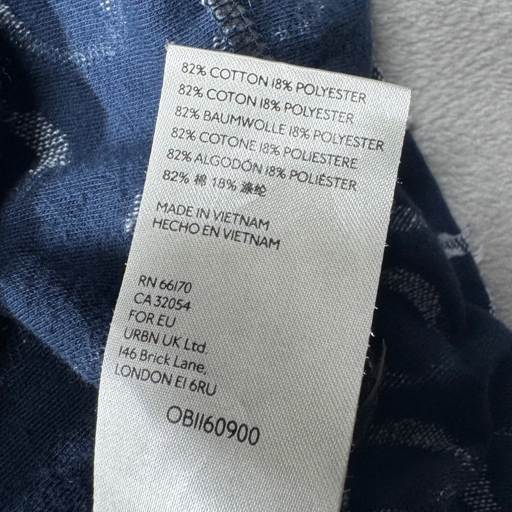 Anthropologie Maeve Lisanne Textured Polka Dot Navy Blue White Tunic Dress XL - Picture 16 of 16
